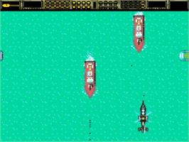 In game image of Copter 271 on the Amstrad GX4000.