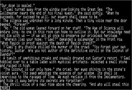 In game image of Beyond Zork: The Coconut of Quendor on the Apple II.
