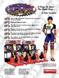 Advert for Downhill Bikers on the Arcade.