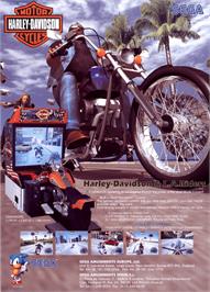 Advert for Harley-Davidson and L.A. Riders on the Arcade.