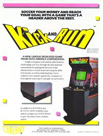 Advert for Kick and Run on the Arcade.