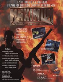 Advert for Maximum Force v1.05 on the Arcade.