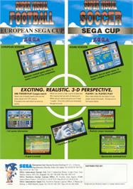 Advert for Super Visual Soccer: Sega Cup on the Arcade.