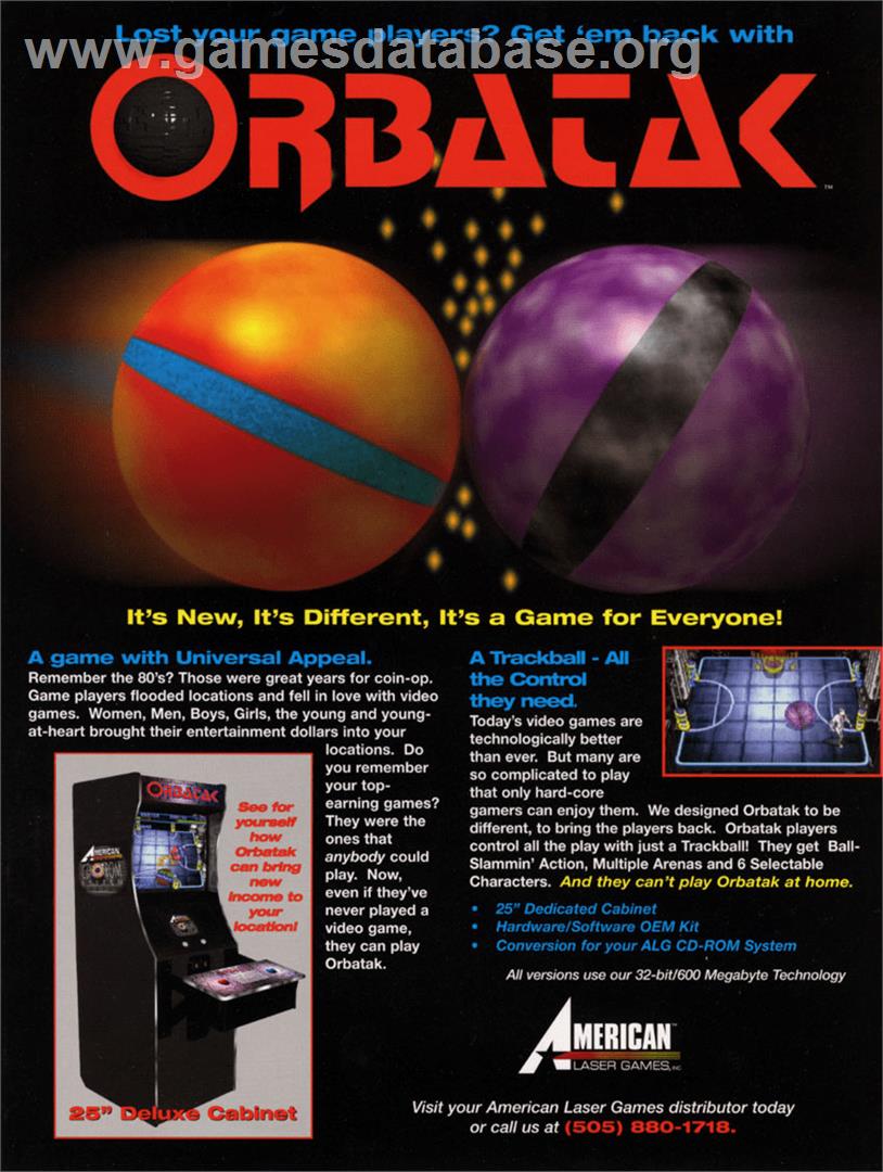 Orbatak - Arcade - Artwork - Advert