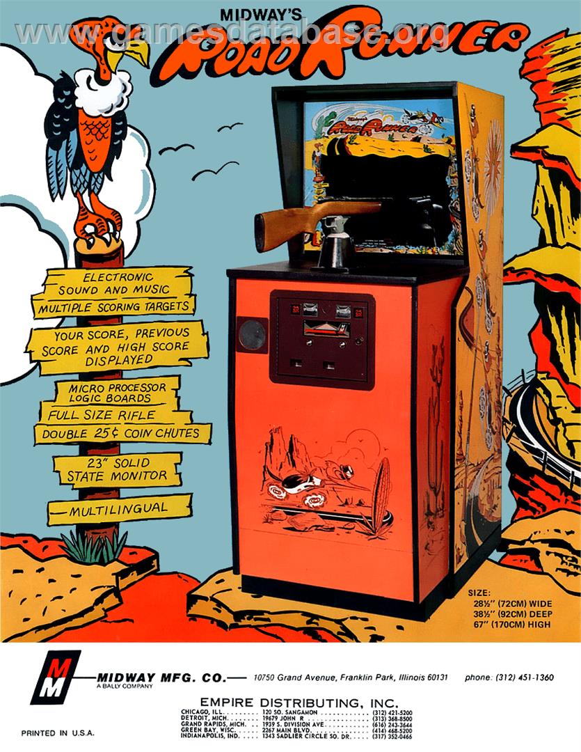 Road Runner - Arcade - Artwork - Advert