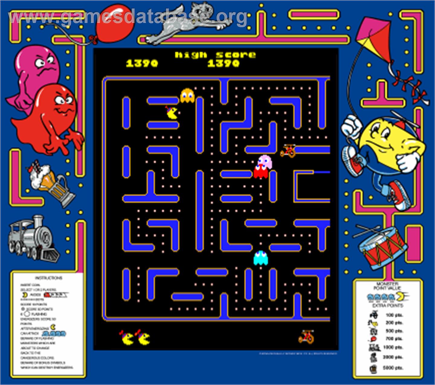 Jr. Pac-Man - Arcade - Artwork - Artwork