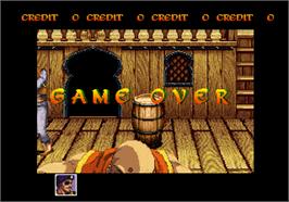 Game Over Screen for Arabian Fight.