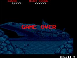 Game Over Screen for Battle Shark.