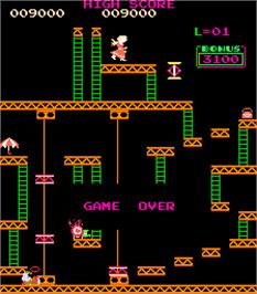 Game Over Screen for Crazy Kong.