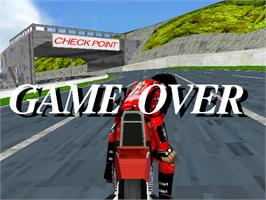 Game Over Screen for Cyber Cycles.