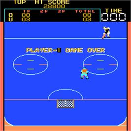 Game Over Screen for Fighting Ice Hockey.