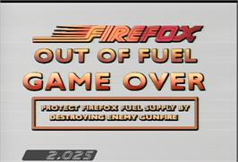 Game Over Screen for Fire Fox.