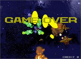 Game Over Screen for Galactic Storm.