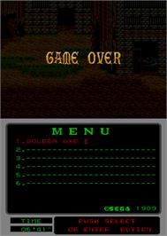 Game Over Screen for Golden Axe II.