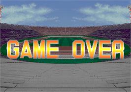 Game Over Screen for Hat Trick Hero '93.