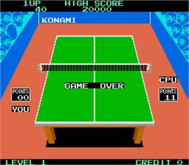 Game Over Screen for Konami's Ping-Pong.