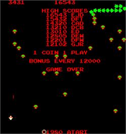 Game Over Screen for Magic Worm.