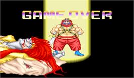 Game Over Screen for Martial Champion.