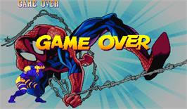 Game Over Screen for Marvel Super Heroes.