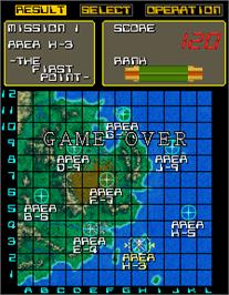 Game Over Screen for Metal Hawk.