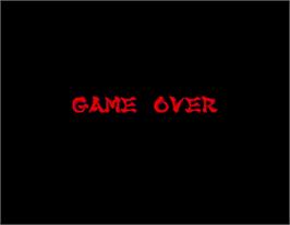 Game Over Screen for Mystic Warriors.