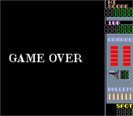 Game Over Screen for N.Y. Captor.