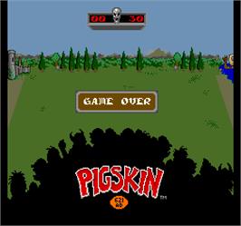 Game Over Screen for Pigskin 621AD.