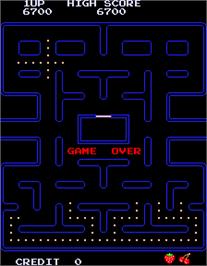 Game Over Screen for Puckman.