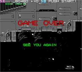 Game Over Screen for Raiga - Strato Fighter.