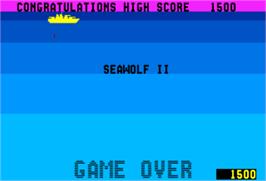 Game Over Screen for Seawolf II.