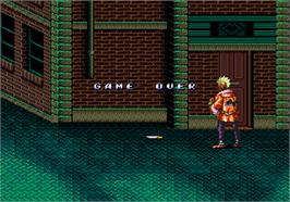 Game Over Screen for Streets of Rage II.