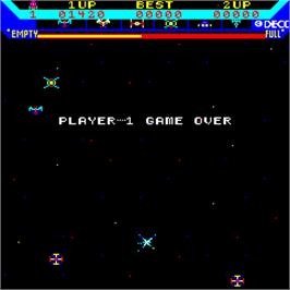 Game Over Screen for Super Astro Fighter.