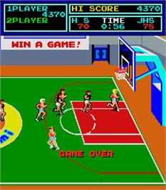 Game Over Screen for Super Basketball.