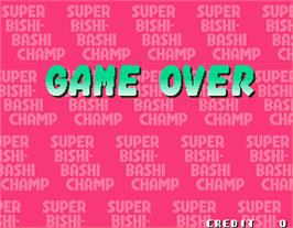 Game Over Screen for Super Bishi Bashi Championship.