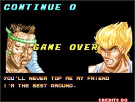 Game Over Screen for The History of Martial Arts.