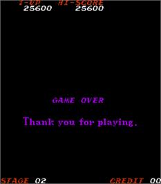 Game Over Screen for Time Pilot '84.