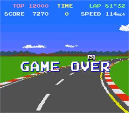 Game Over Screen for Top Racer.