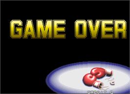 Game Over Screen for Top Ranking Stars.