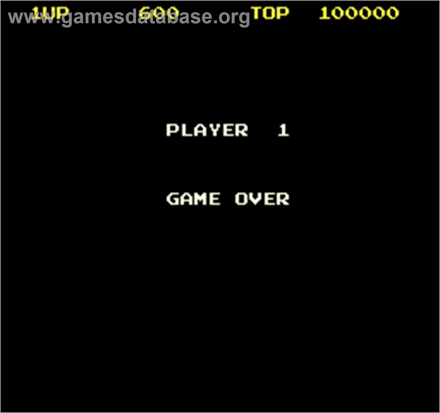 Acrobatic Dog-Fight - Arcade - Artwork - Game Over Screen