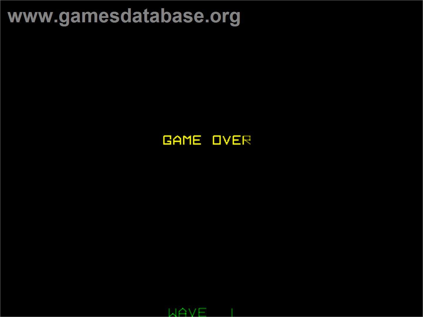 Black Widow - Arcade - Artwork - Game Over Screen