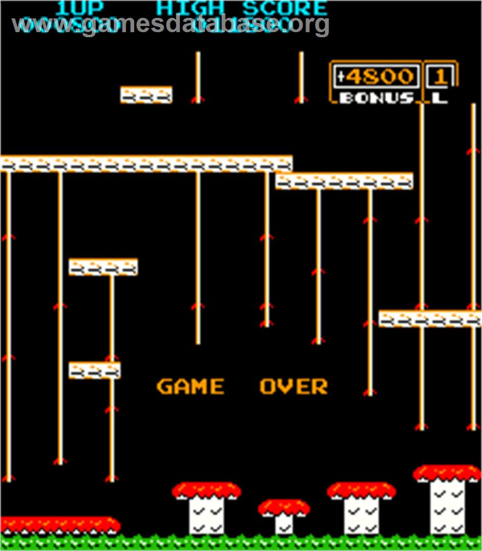 Donkey Kong Jr. - Arcade - Artwork - Game Over Screen
