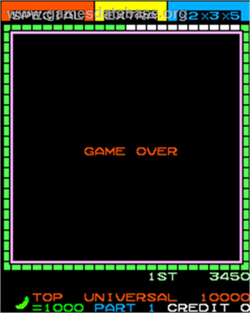 Lady Bug - Arcade - Artwork - Game Over Screen