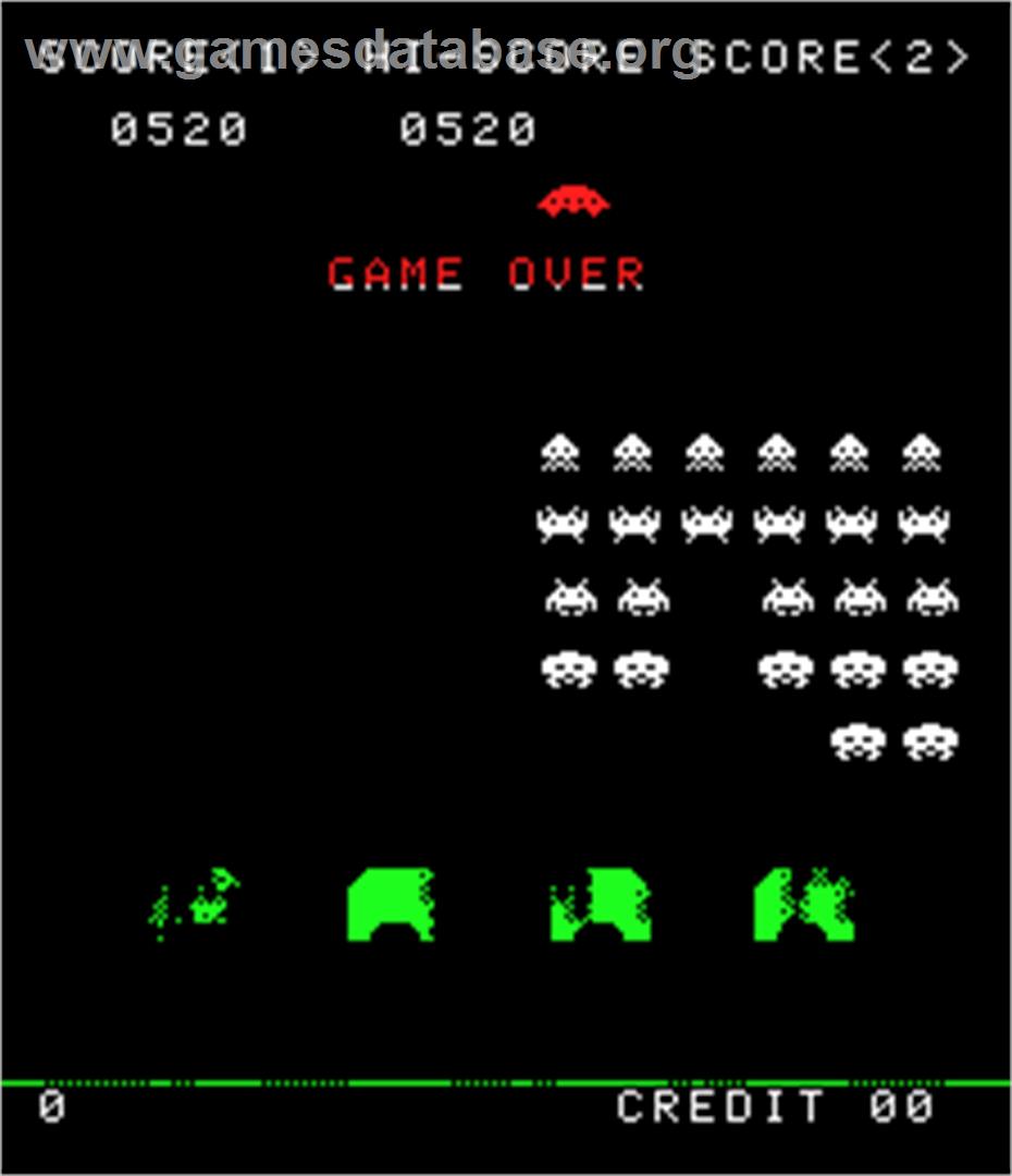 Space Attack - Arcade - Artwork - Game Over Screen