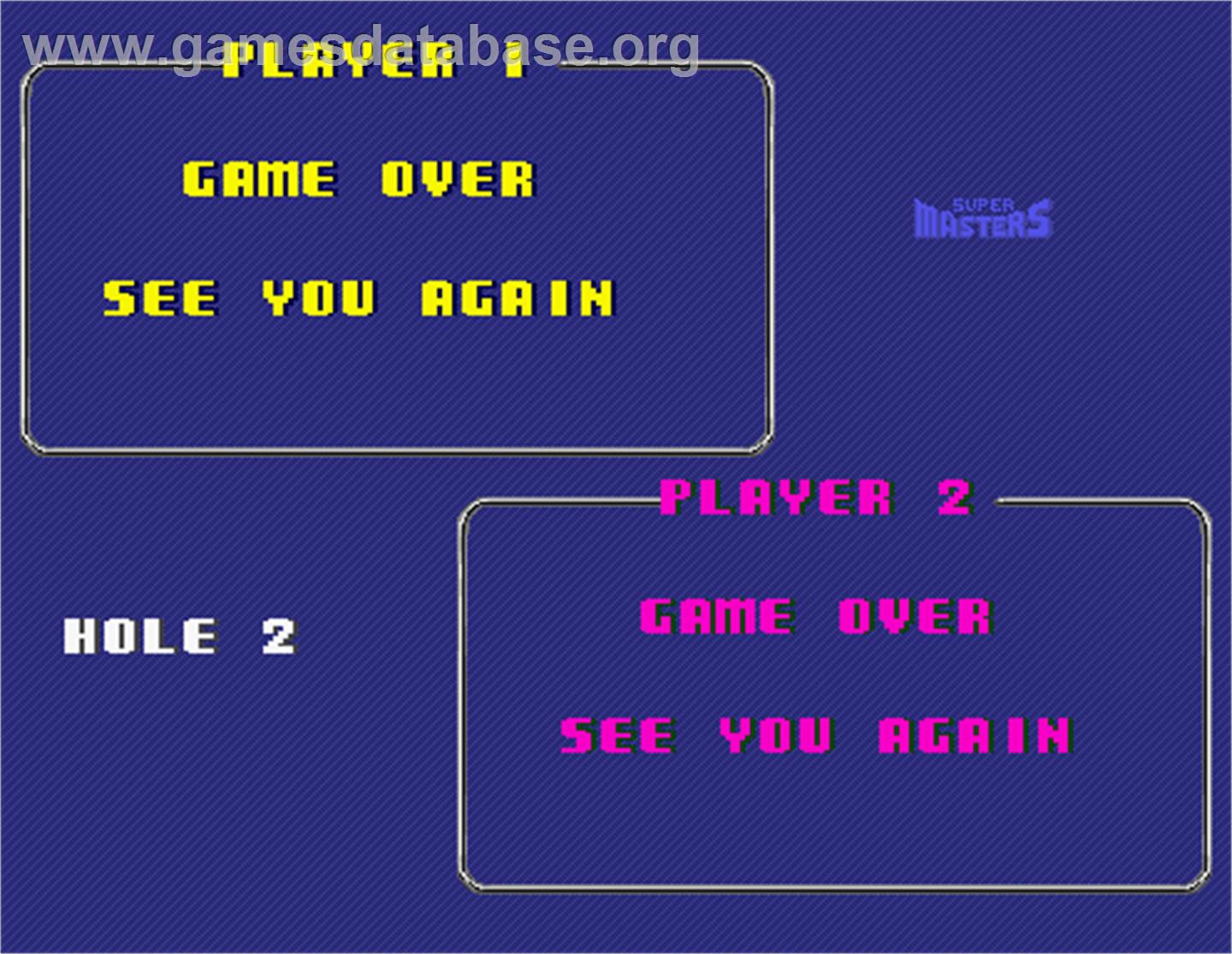 Super Masters Golf - Arcade - Artwork - Game Over Screen