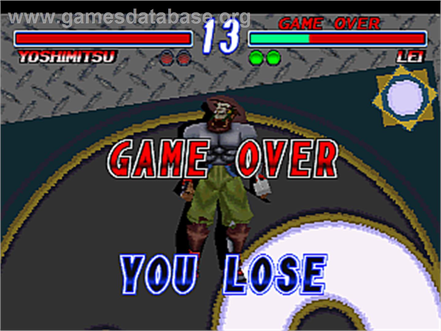 Tekken 2 Ver.B - Arcade - Artwork - Game Over Screen