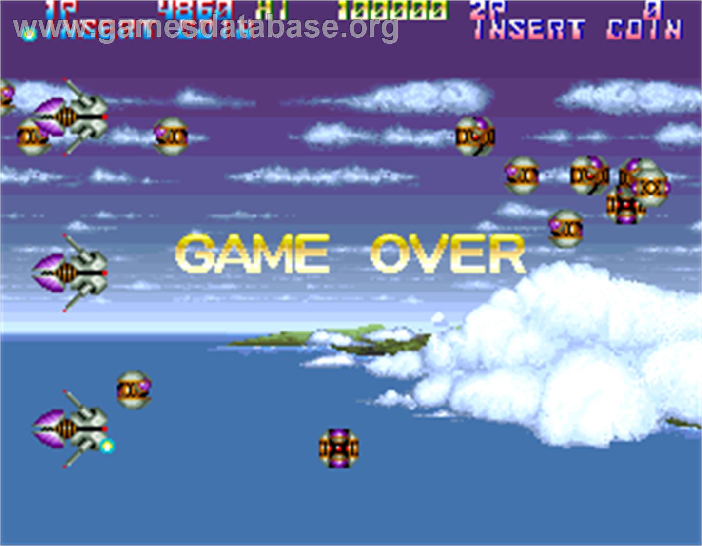 Thunder Cross II - Arcade - Artwork - Game Over Screen