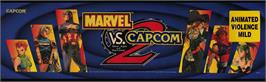 Arcade Cabinet Marquee for Marvel Vs. Capcom 2 New Age of Heroes.