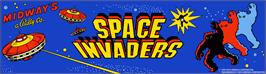 Arcade Cabinet Marquee for Space Attack II.