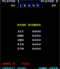 High Score Screen for Aracnis.