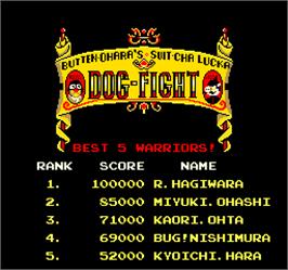 High Score Screen for Dog-Fight.